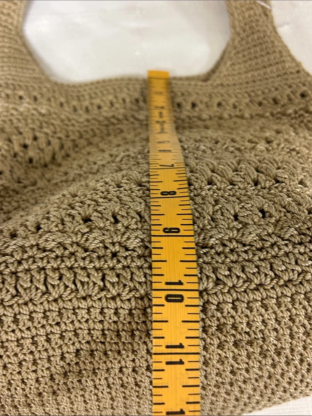 Lina Handwoven Crochet Tote in Tan